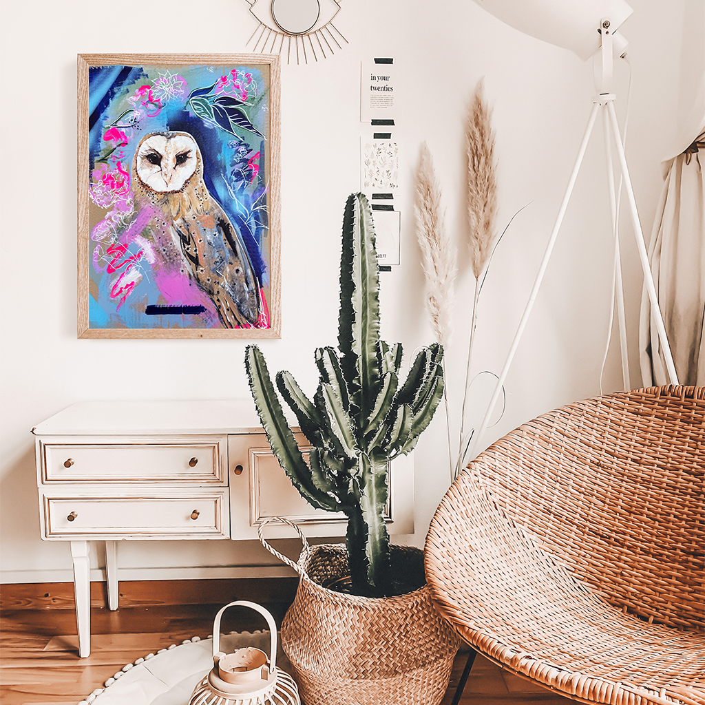 Limited Edition Numbered Giclée Print - 'Street Owl'