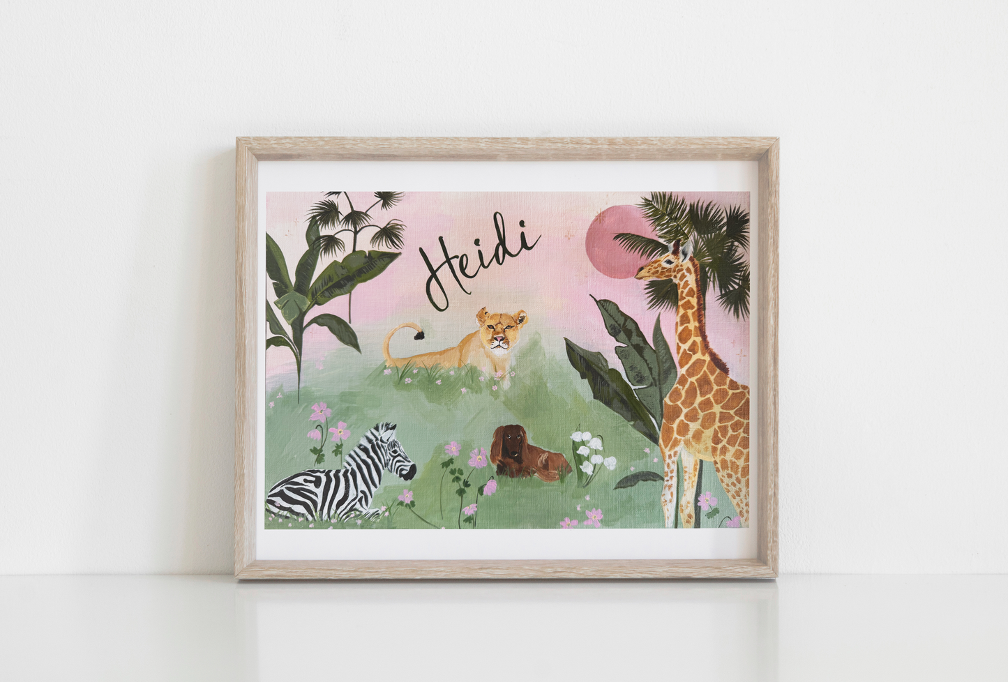 Hand Painted Bespoke Illustrated Name Artwork