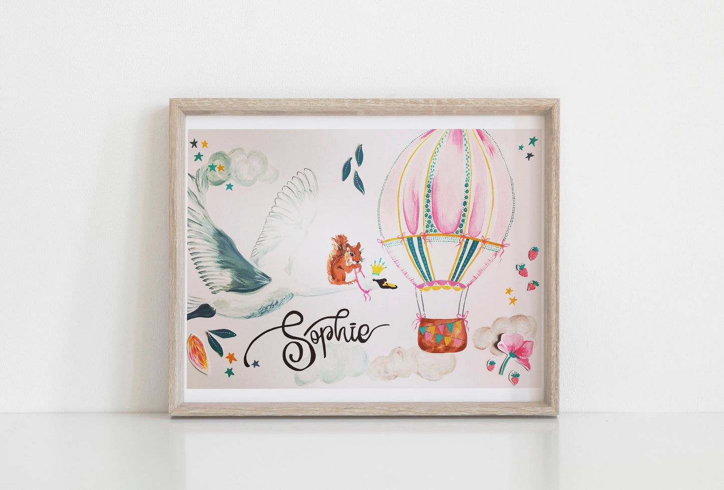 Hand Painted Bespoke Illustrated Name Artwork