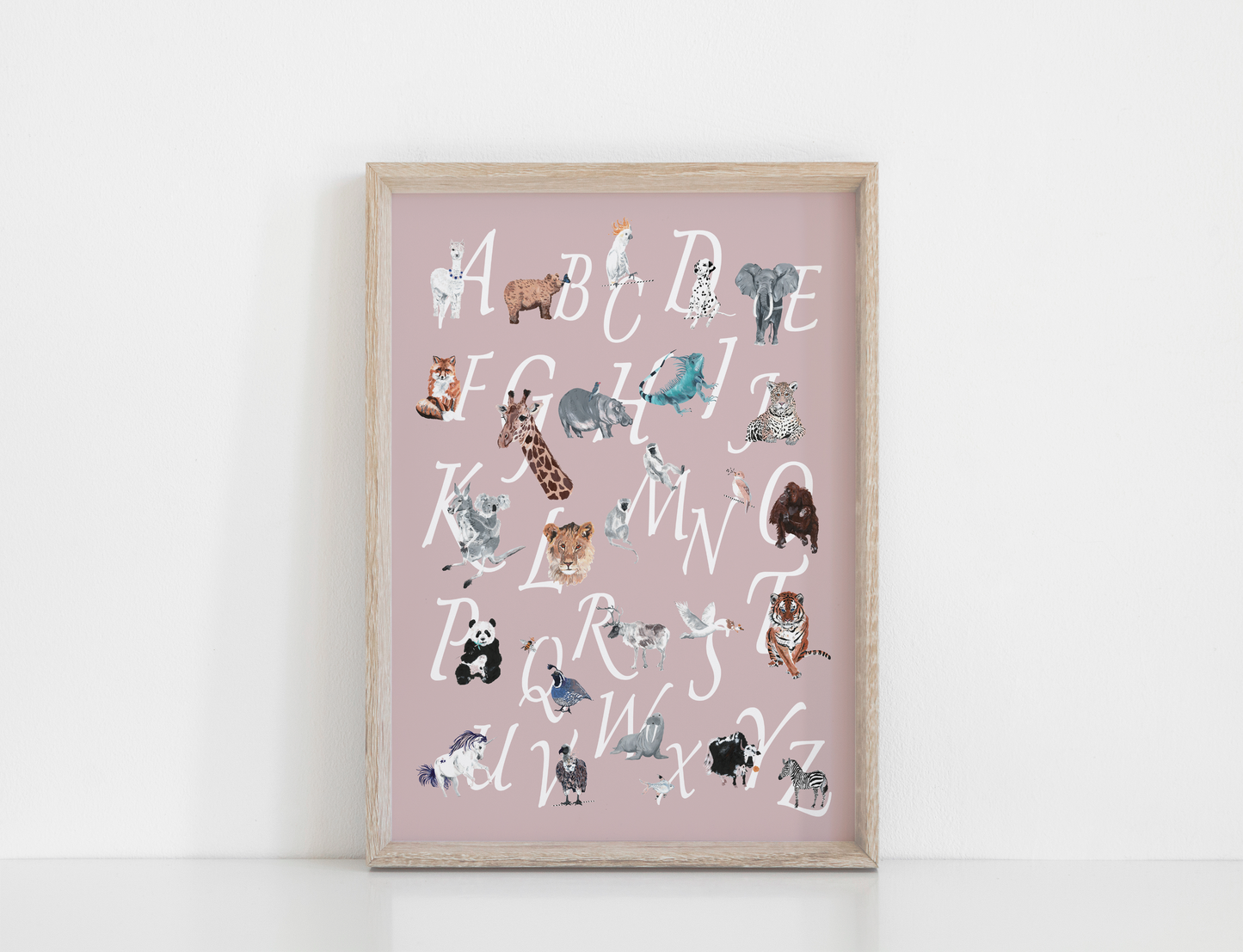 Animal ABC Chart Giclée Print