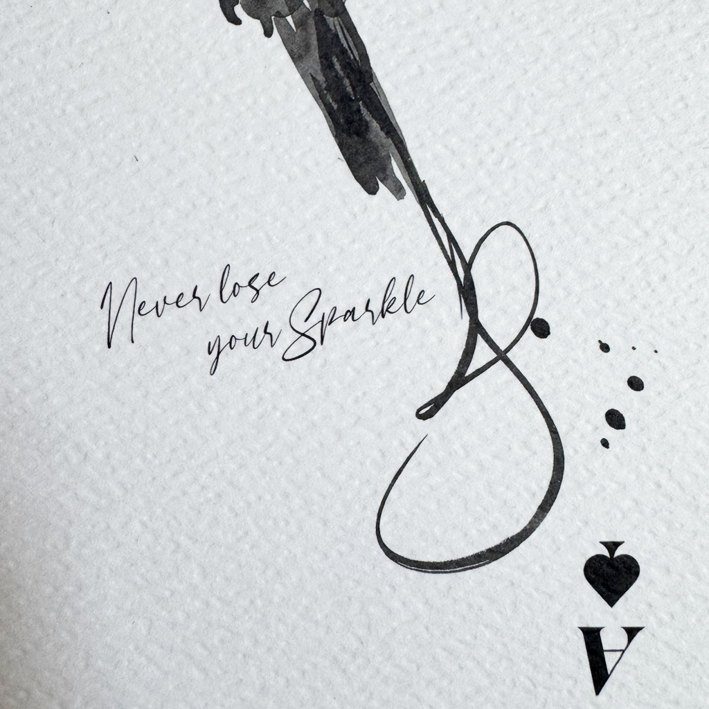 Hummingbird Playing Card Art Print