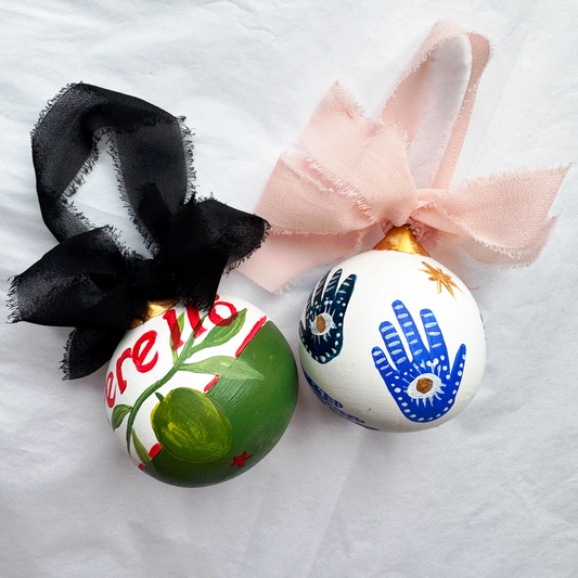 Hand-Painted Bauble | Perello Olive
