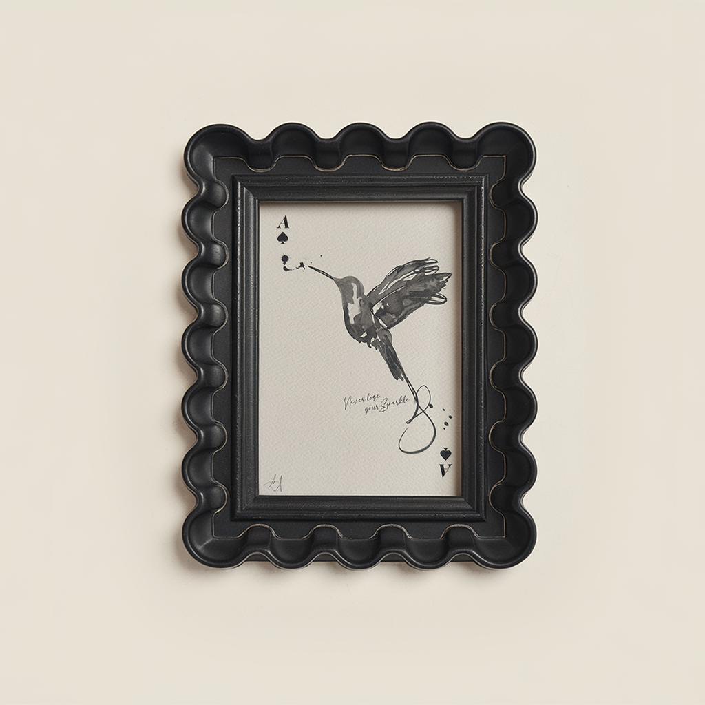 Hummingbird Playing Card Art Print