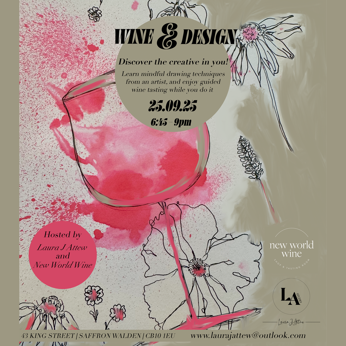 Ticket for Wine & Design evening at New World Wine