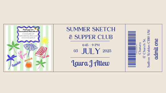 Summer Sketch & Supper Club Ticket
