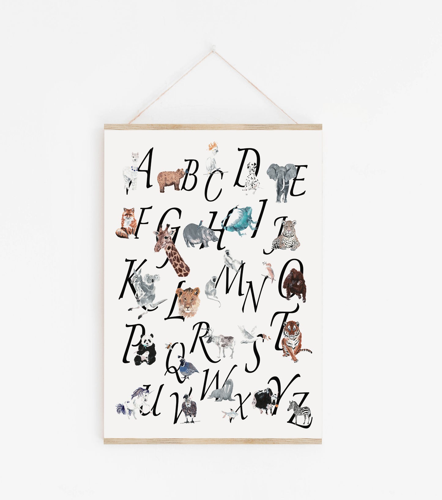 Animal ABC Chart Giclée Print